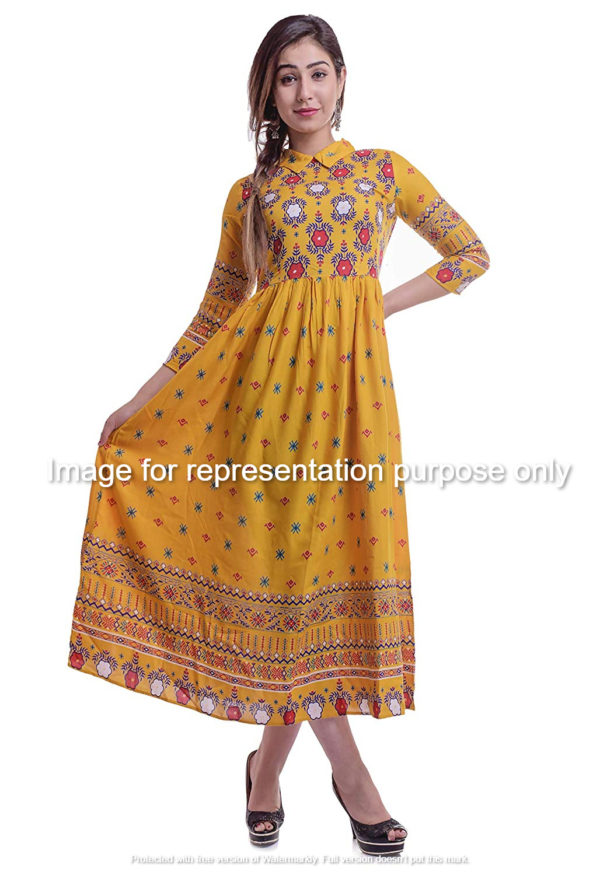 Anarkali Designer Kurti with Zip in back