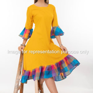 Designer Kurti With Frills Stitching