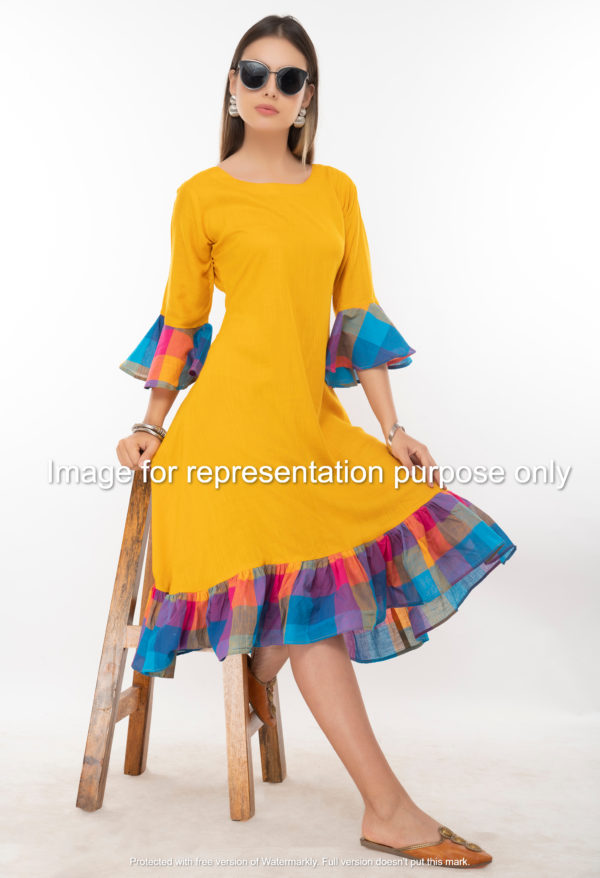 Designer Kurti With Frills