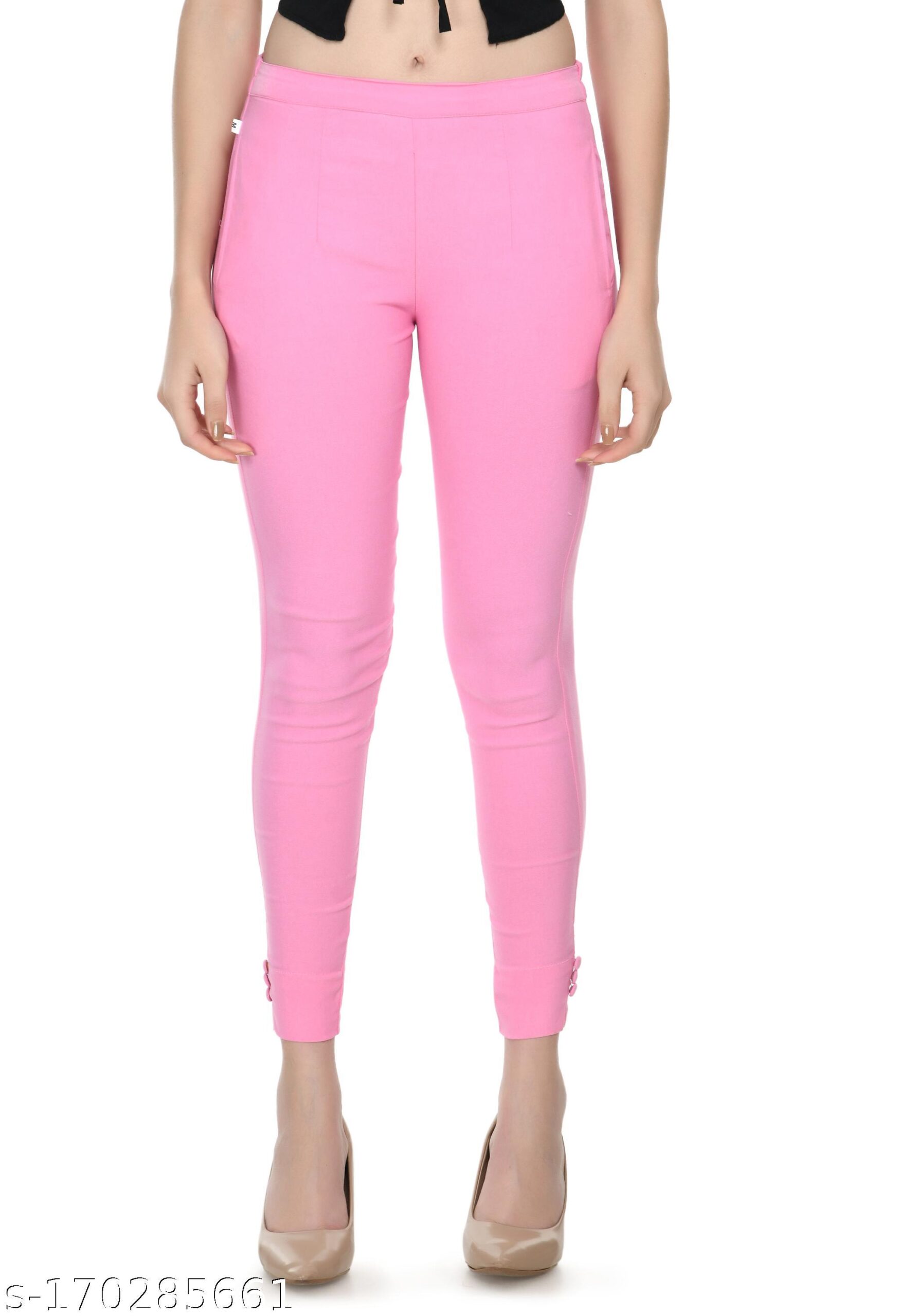 Solid Cotton Stretch Pant