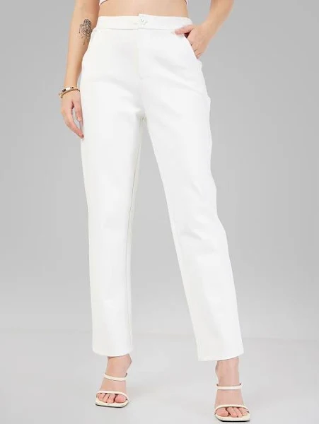 Solid Cotton Stretch Pant