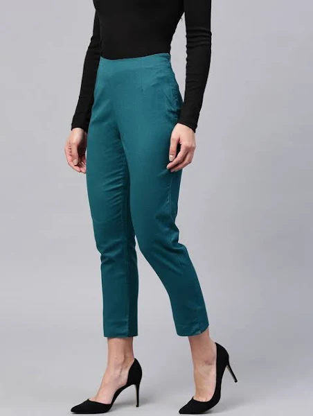 Solid Cotton Stretch Pant